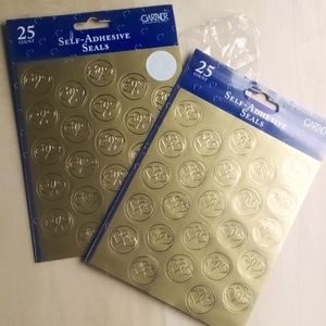 2/$20 Seals 49 Gold Foil Hearts